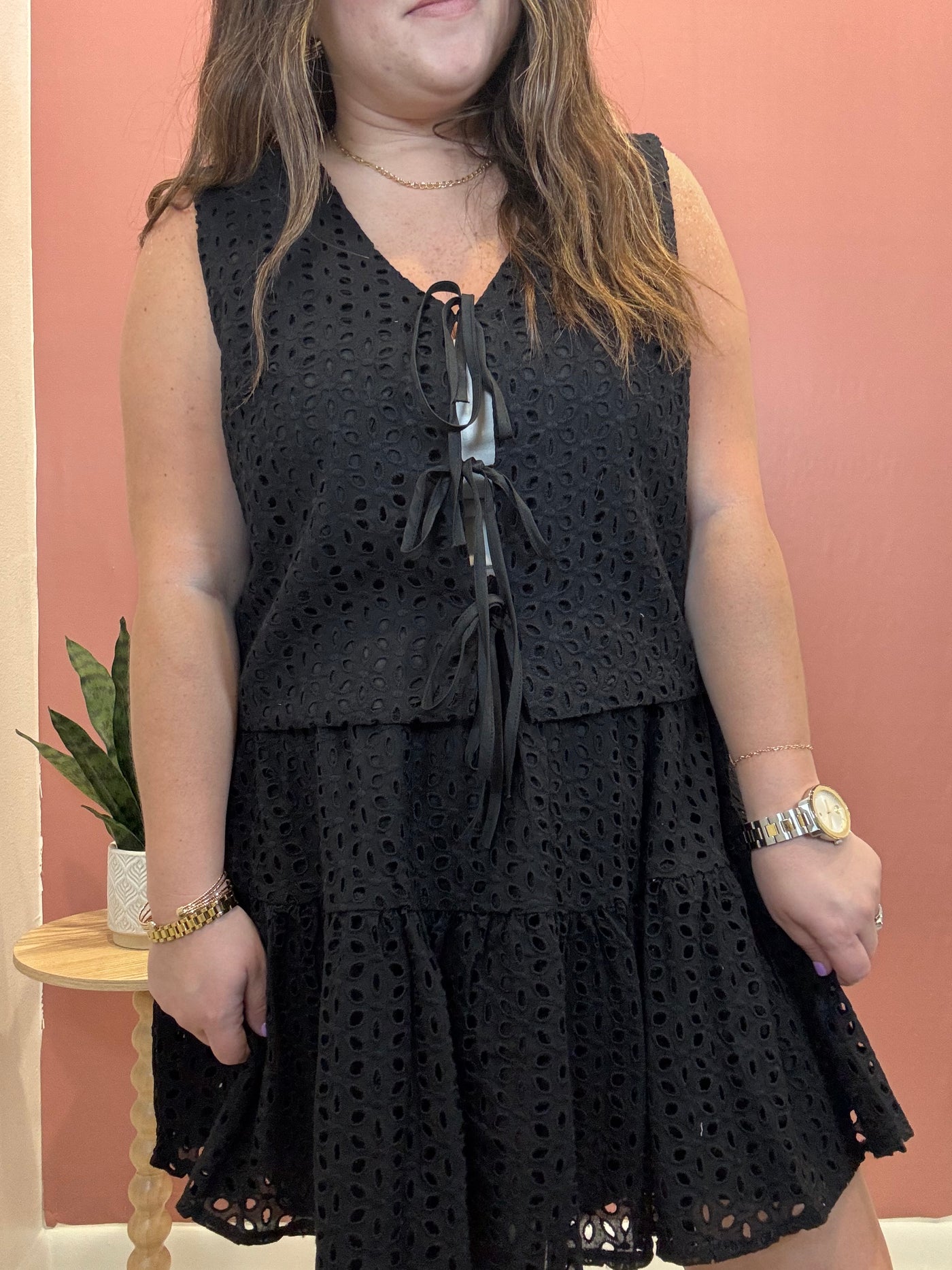 Floral Eyelet Lace Skirt
