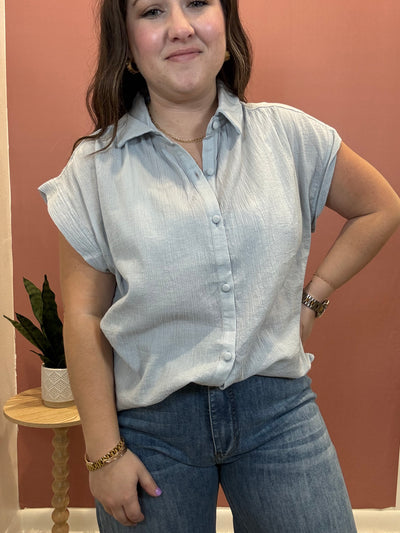 Dolman Button Up Shirt Top