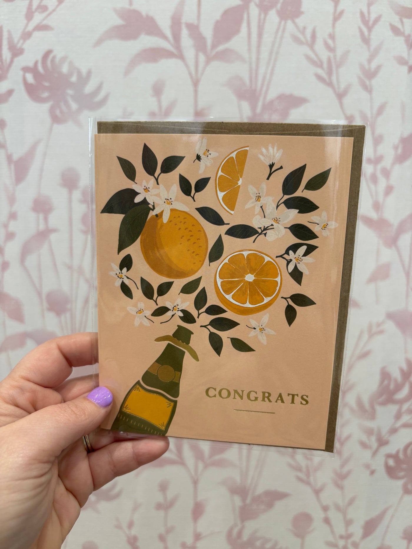 Congrats Orange Citrus Greeting Card