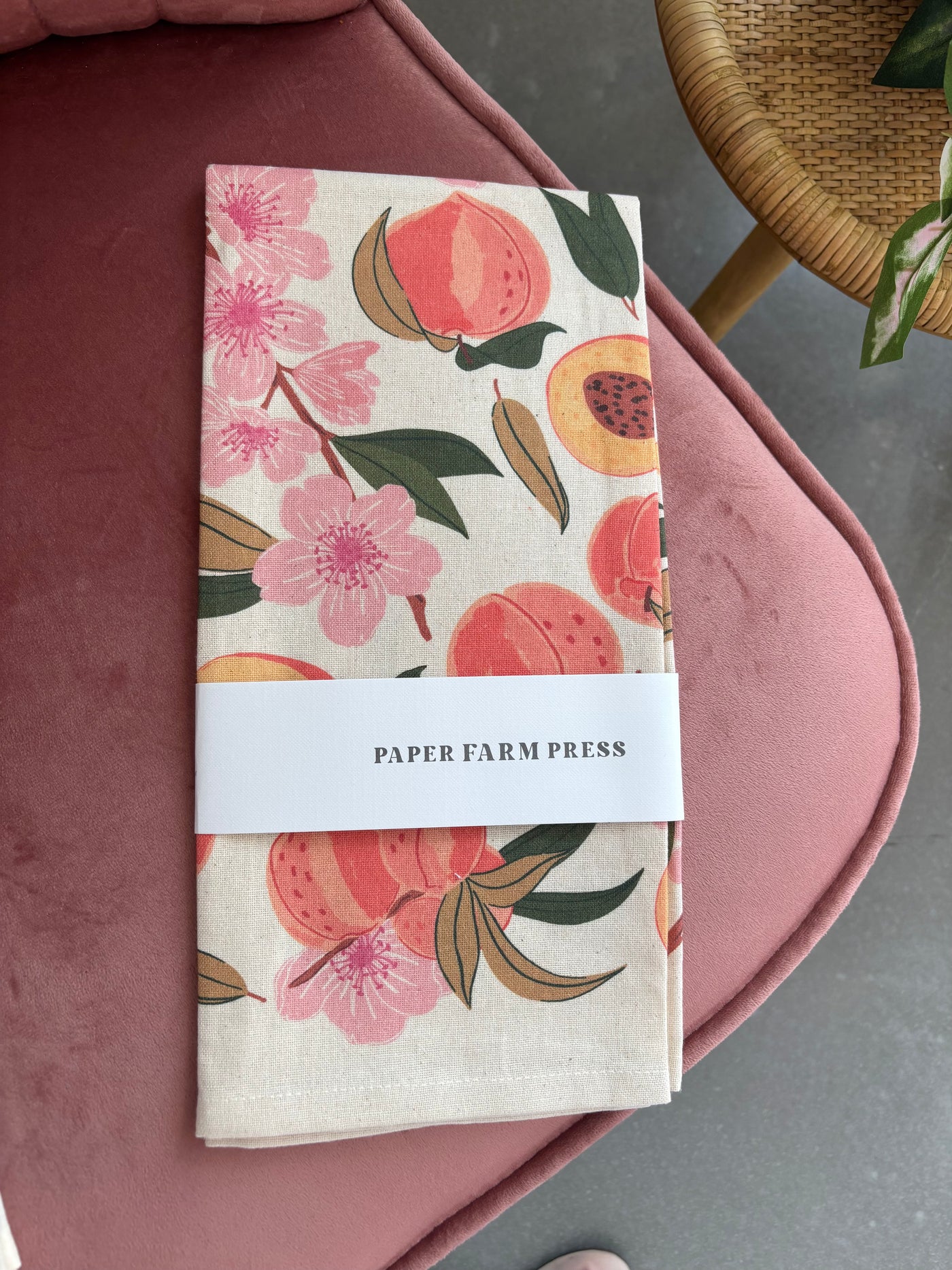 Peach Blossom Tea Towel