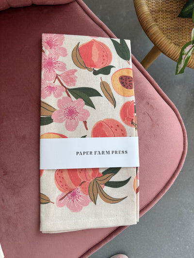 Peach Blossom Tea Towel