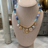 Nautical Beaded Sea Life Charm Necklace