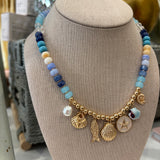 Nautical Beaded Sea Life Charm Necklace