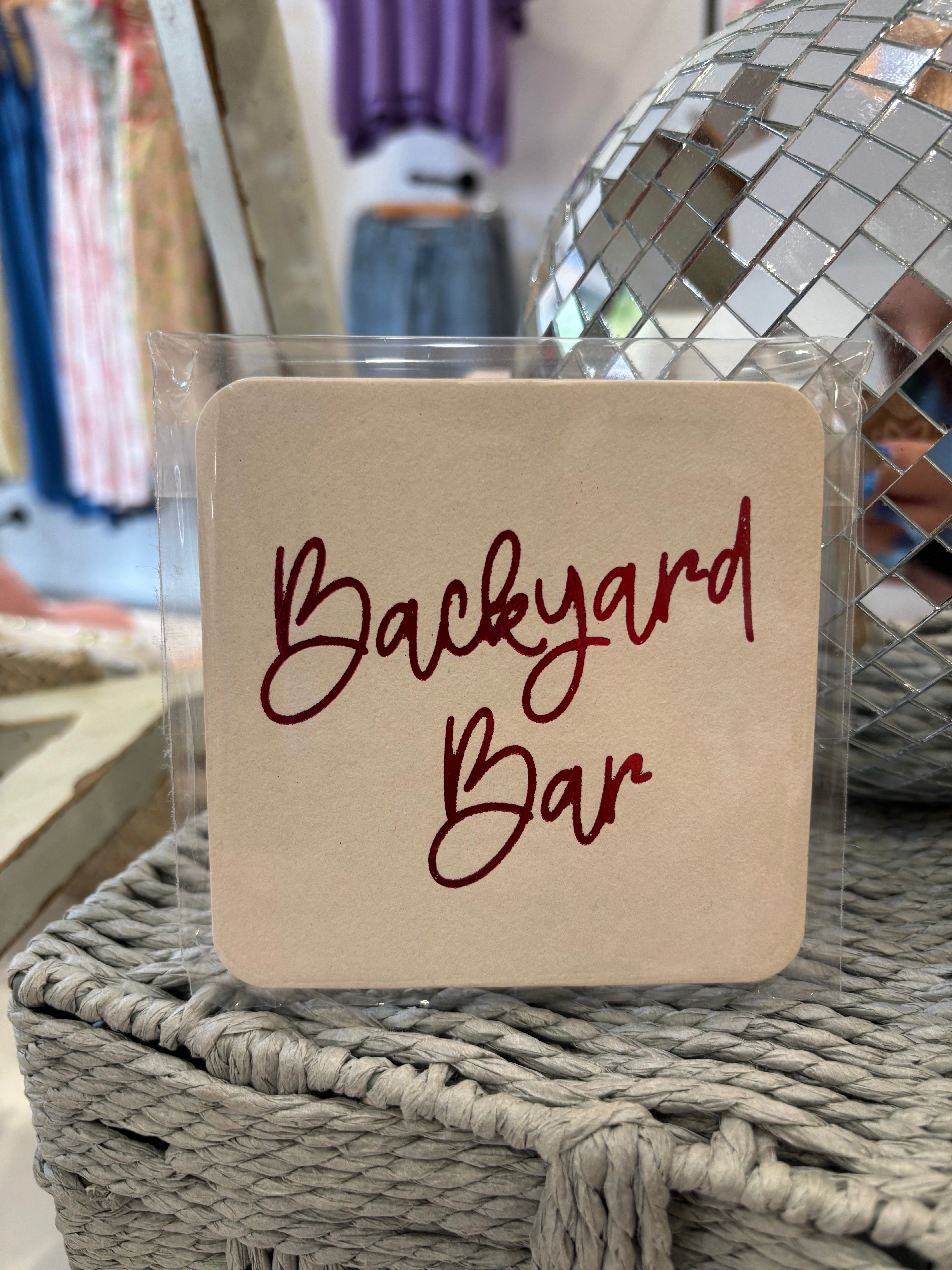 4-Pack Coaster | Backyard Bar
