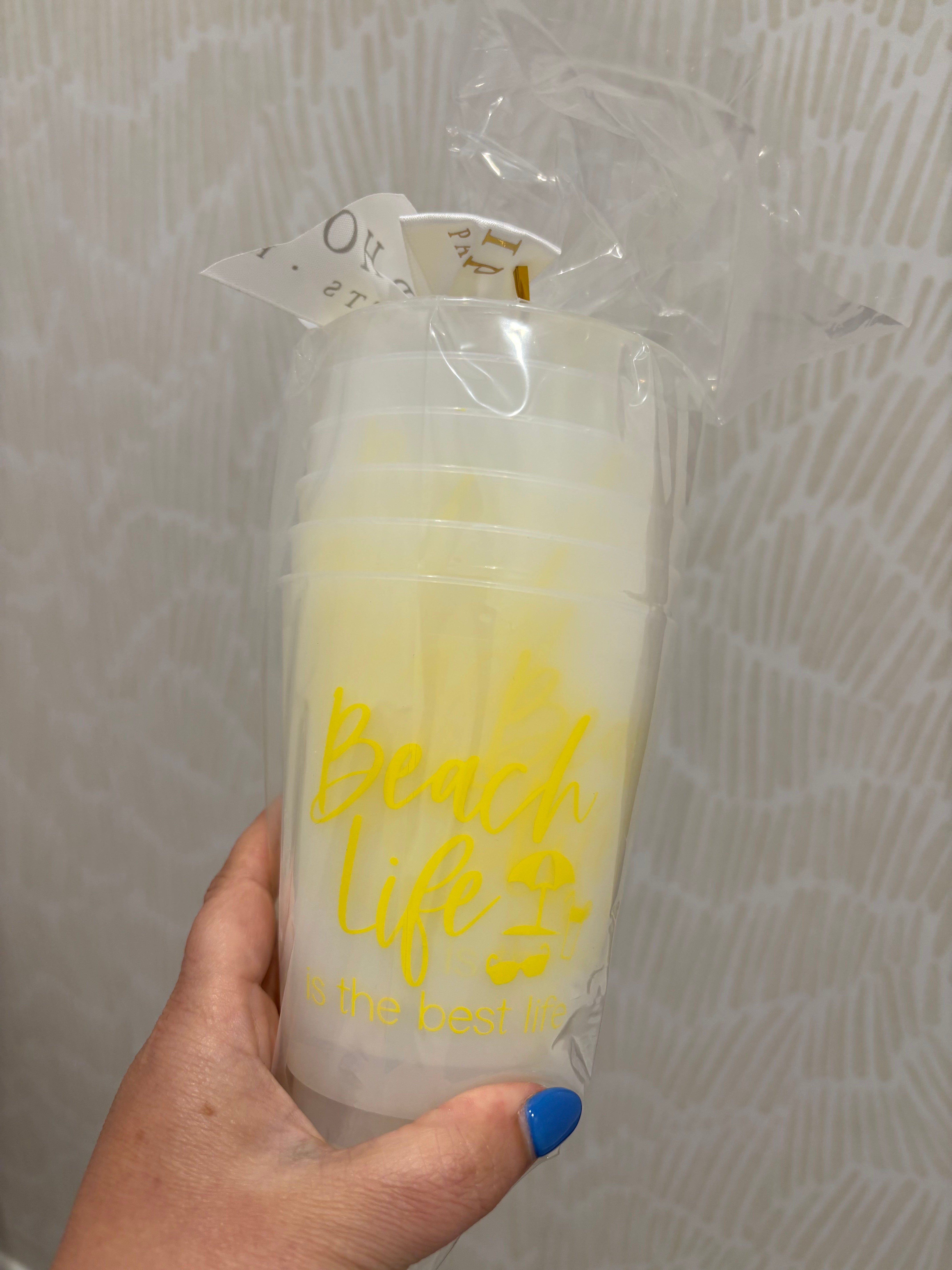 6-Pack Frosted Cups | Beach Life Is the Best Life