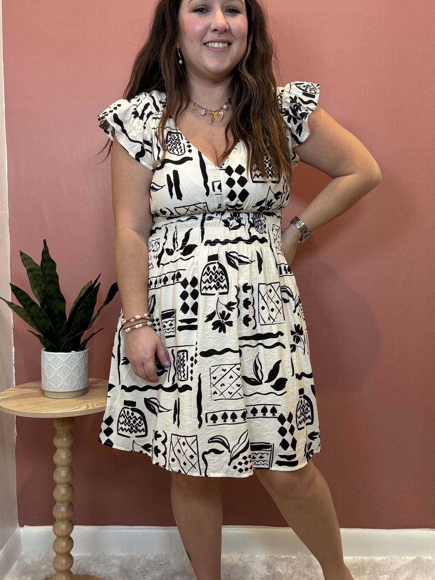 Remi Ruffle Sleeve Mini Dress