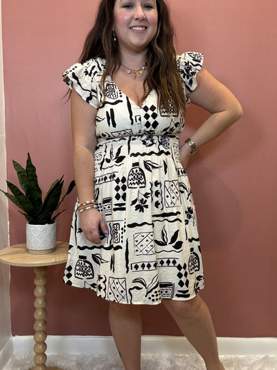 Remi Ruffle Sleeve Mini Dress