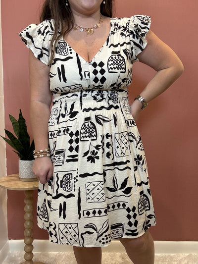 Remi Ruffle Sleeve Mini Dress