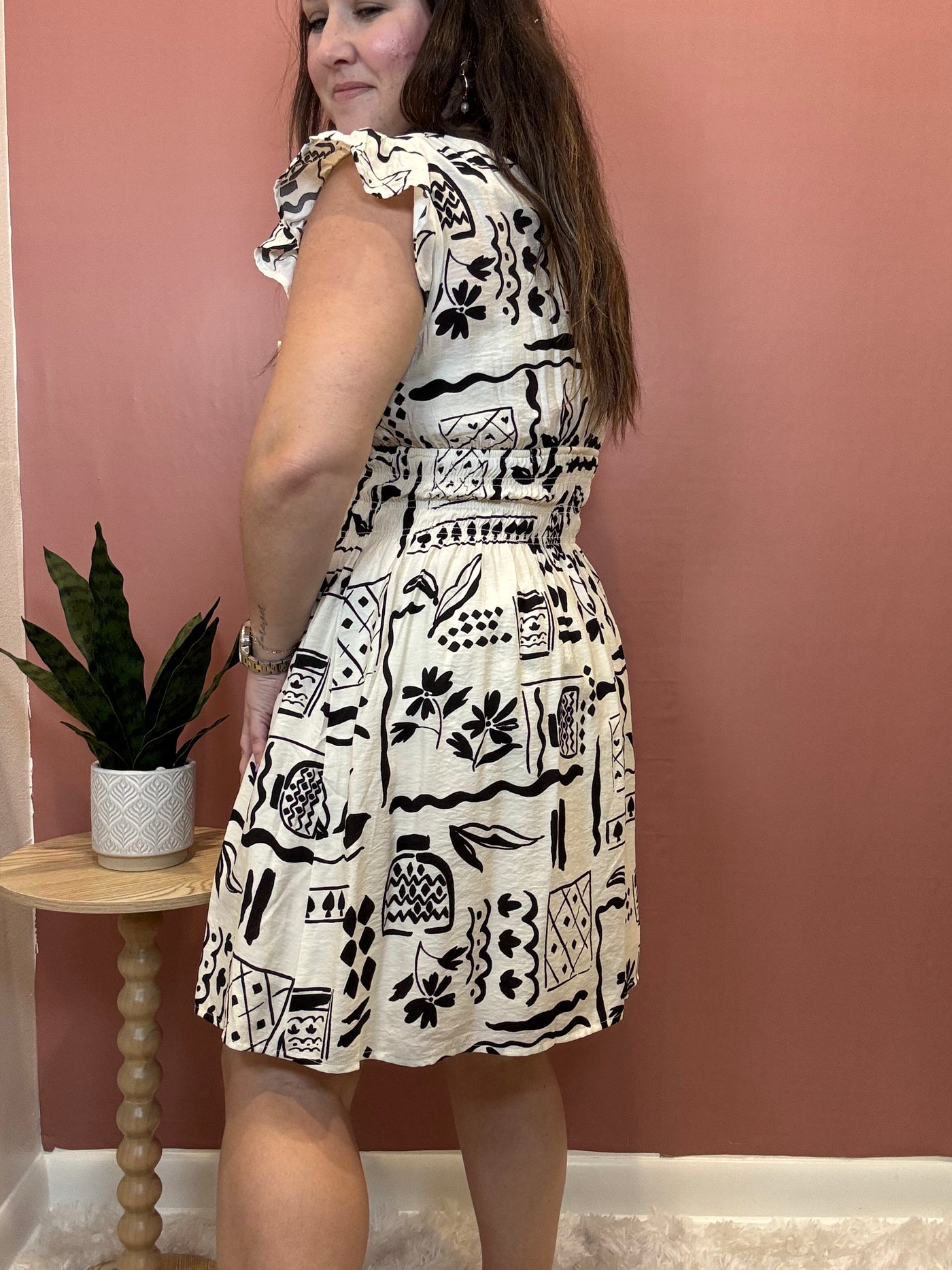 Remi Ruffle Sleeve Mini Dress