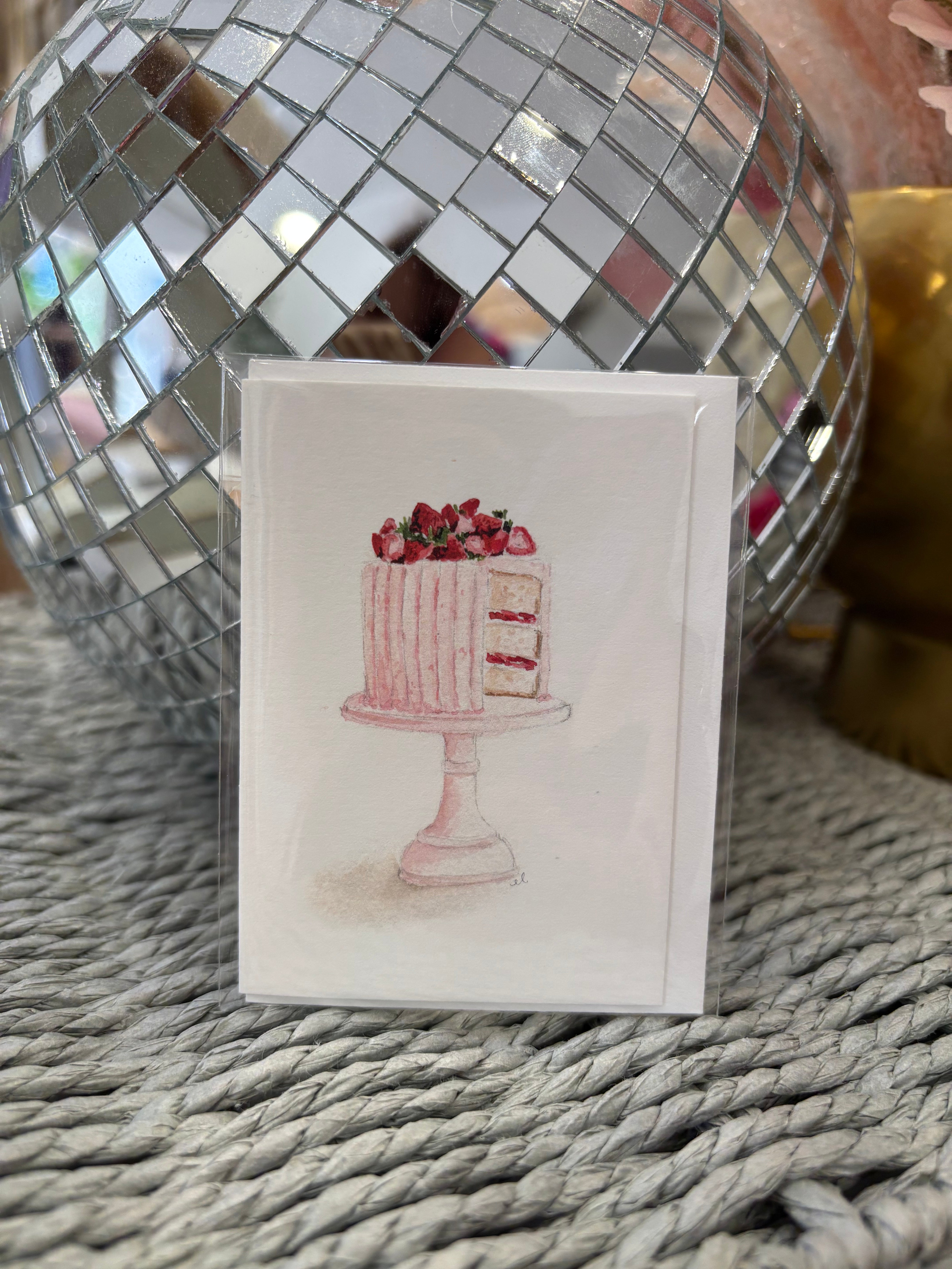 Pink Cake Mini Card