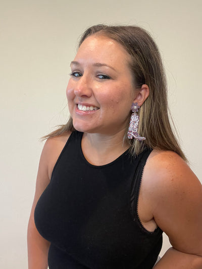 Cowgirl Boots Acrylic Earrings | Pink Confetti