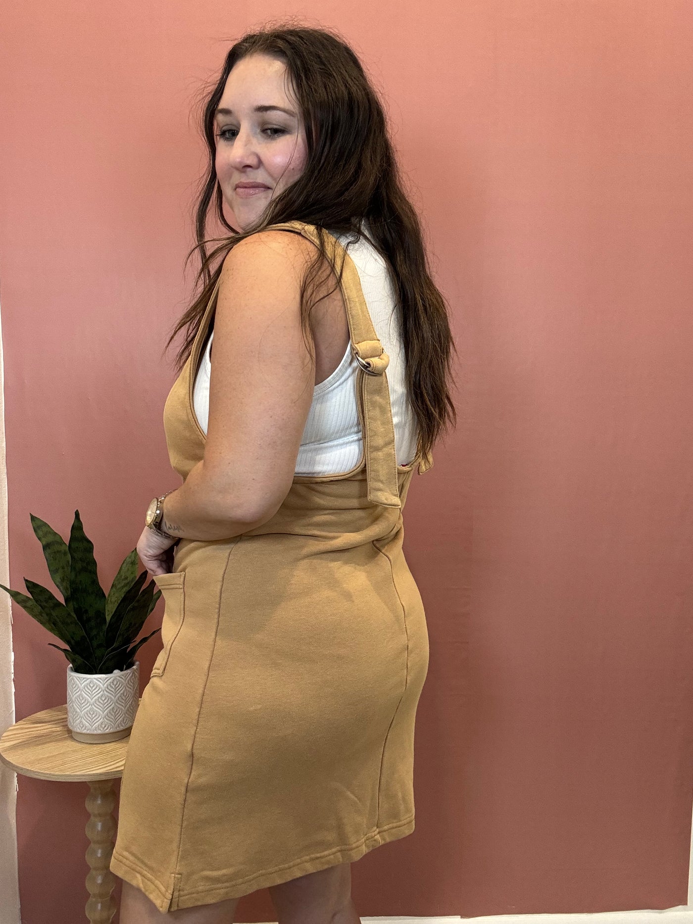 Sleeveless Jumpsuit Dress | Taupe