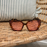 Rectangular Cat-Eye Sunglasses | Tortoise