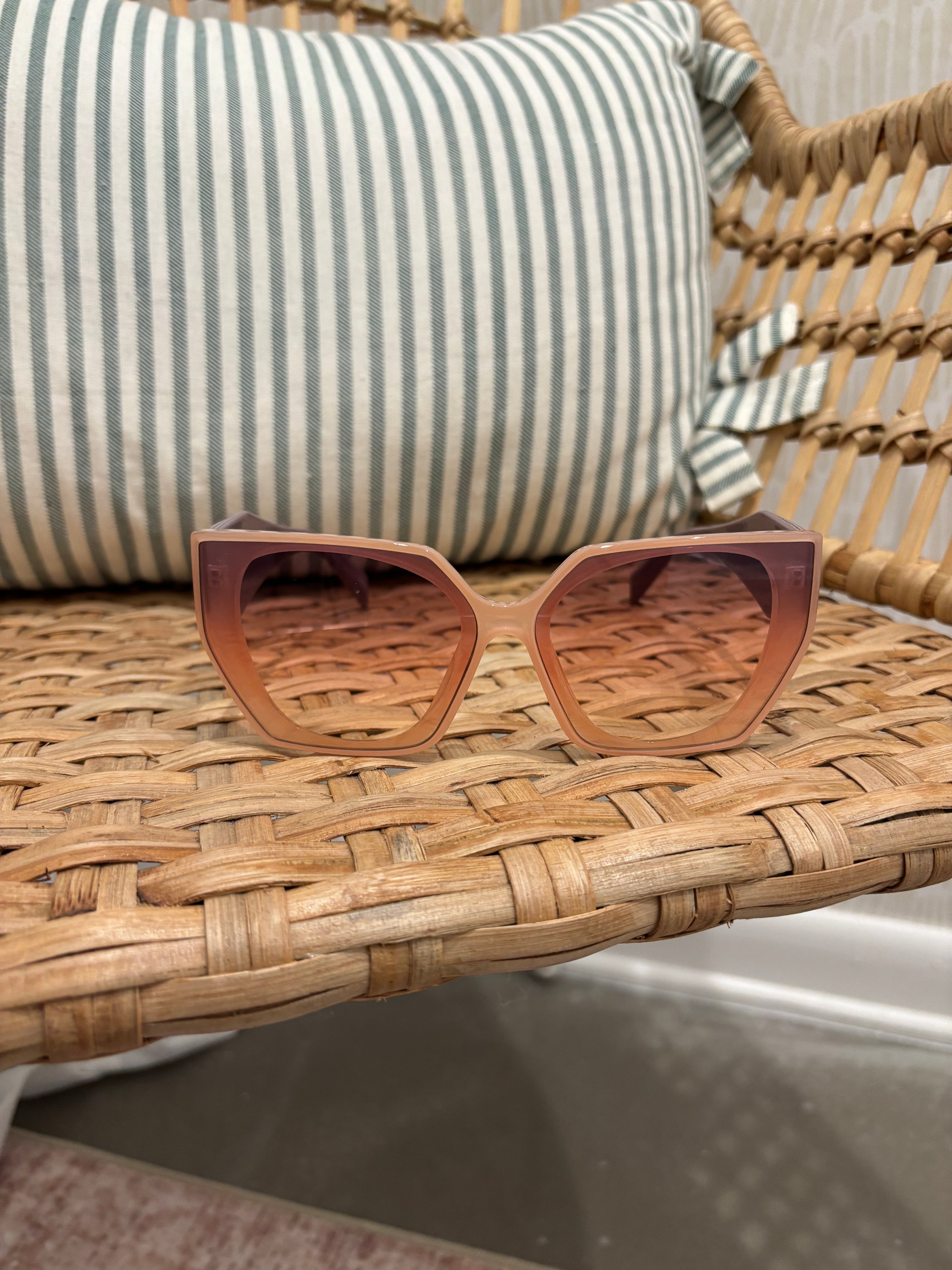 Rectangular Cat-Eye Sunglasses | Pink & Purple