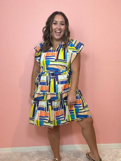 Geometric Colorful Dress