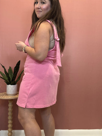 Sleeveless Jumpsuit Dress | Pink