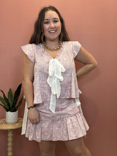 Boho Tiered Ruffle Skirt With Side Ties