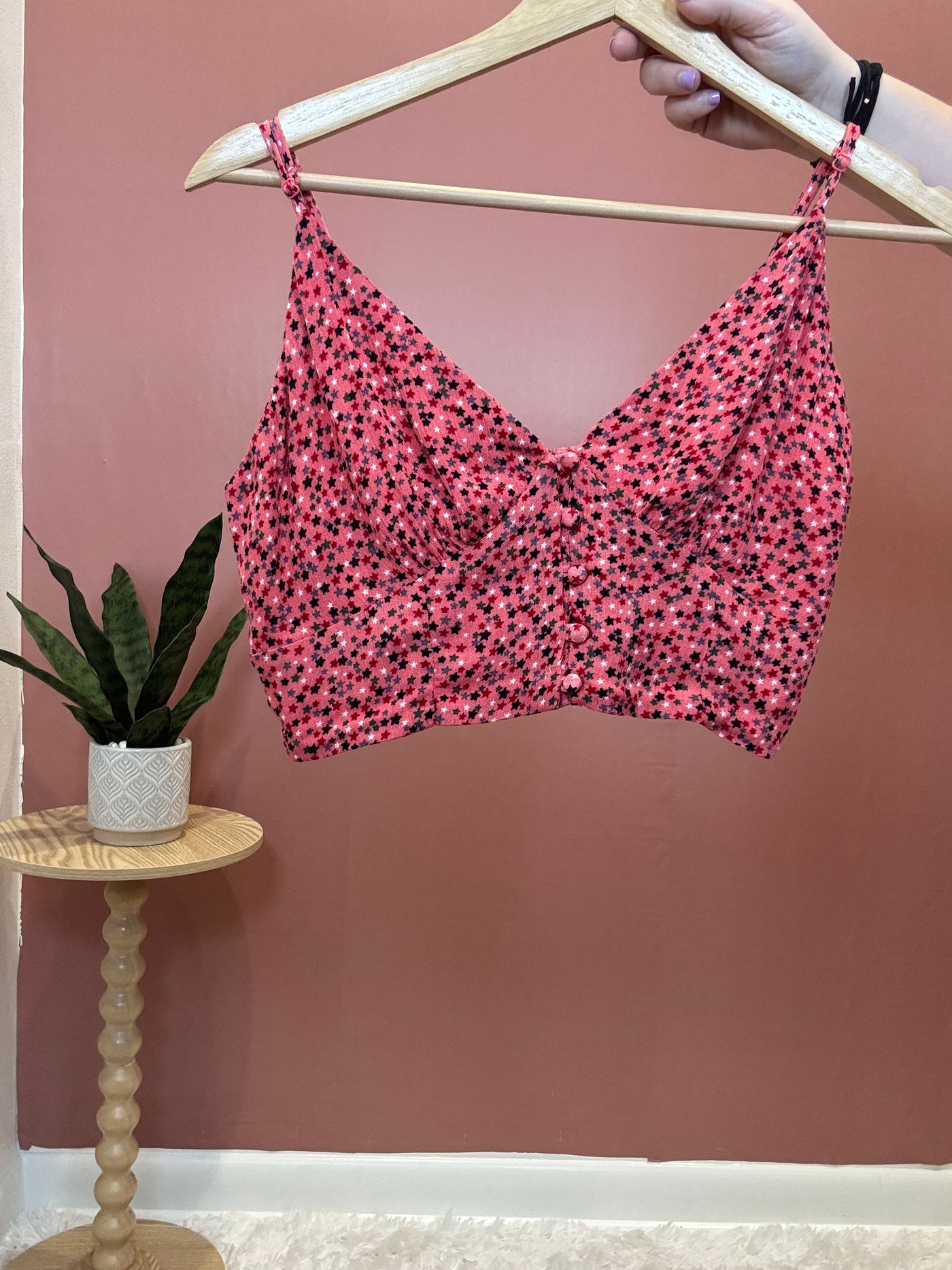 Star Printed Crop Top