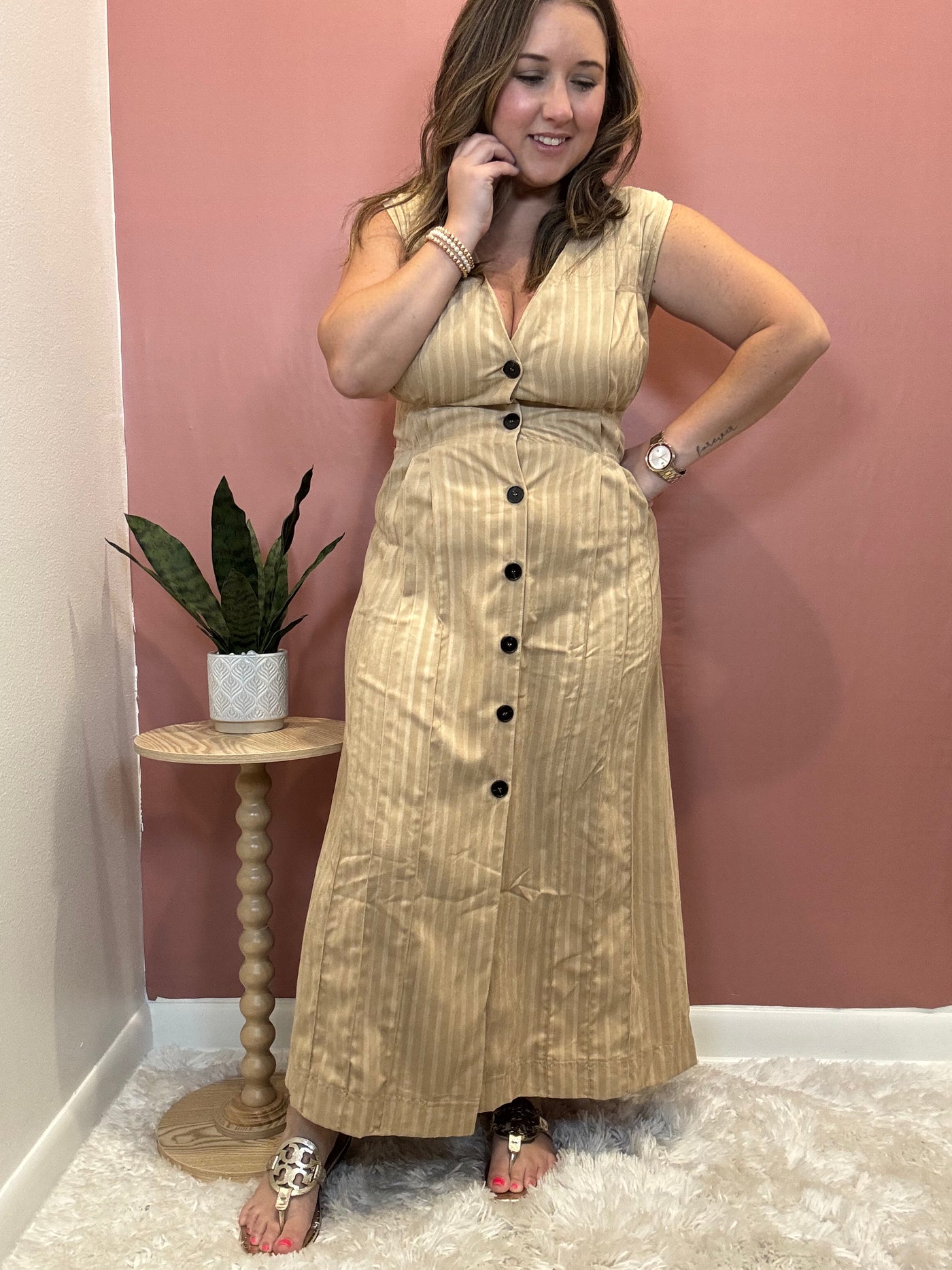 Button Down Maxi Dress