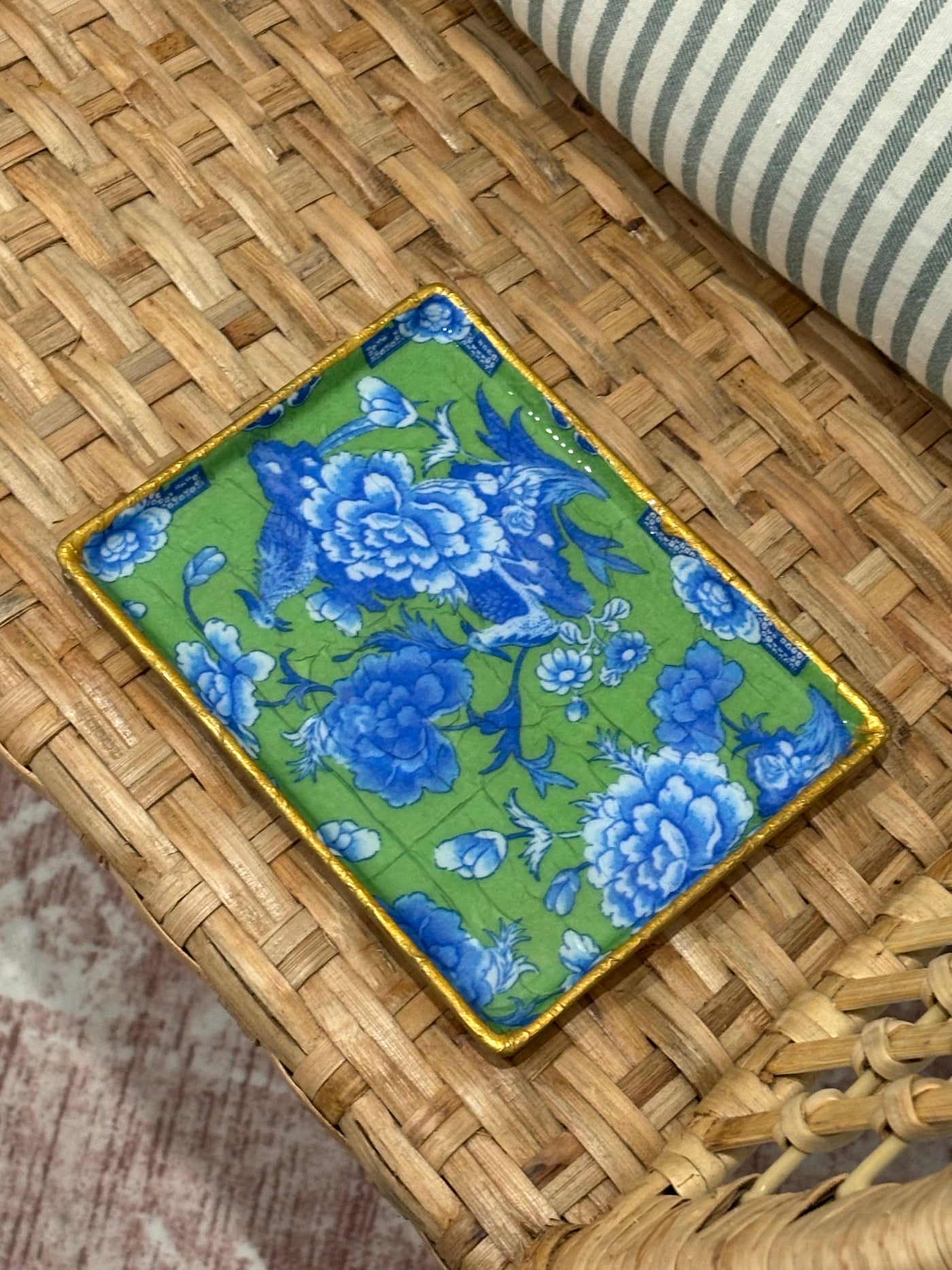 Small Tray | Blue & Green Floral