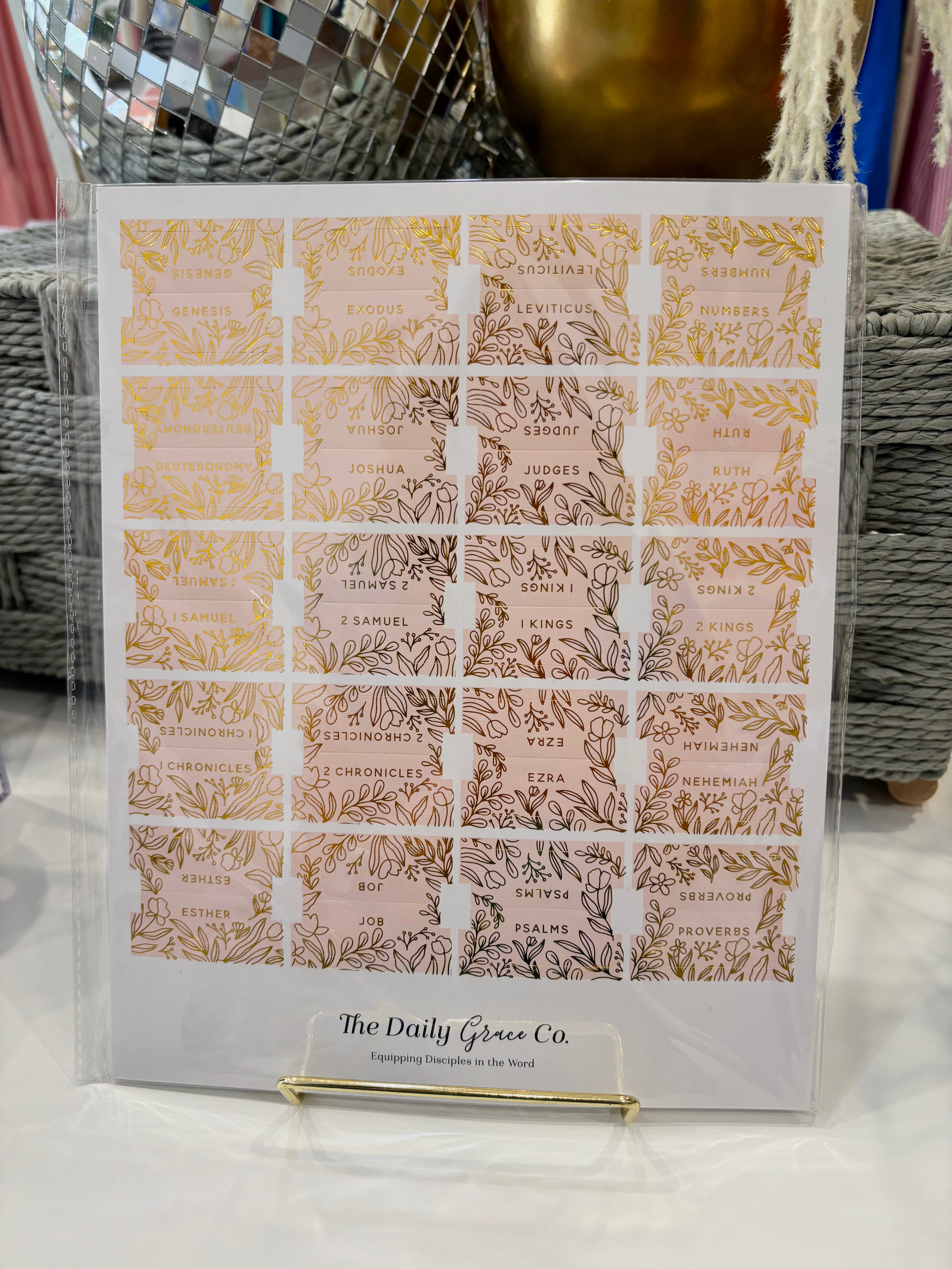 Bible Tabs | Gold Carnations