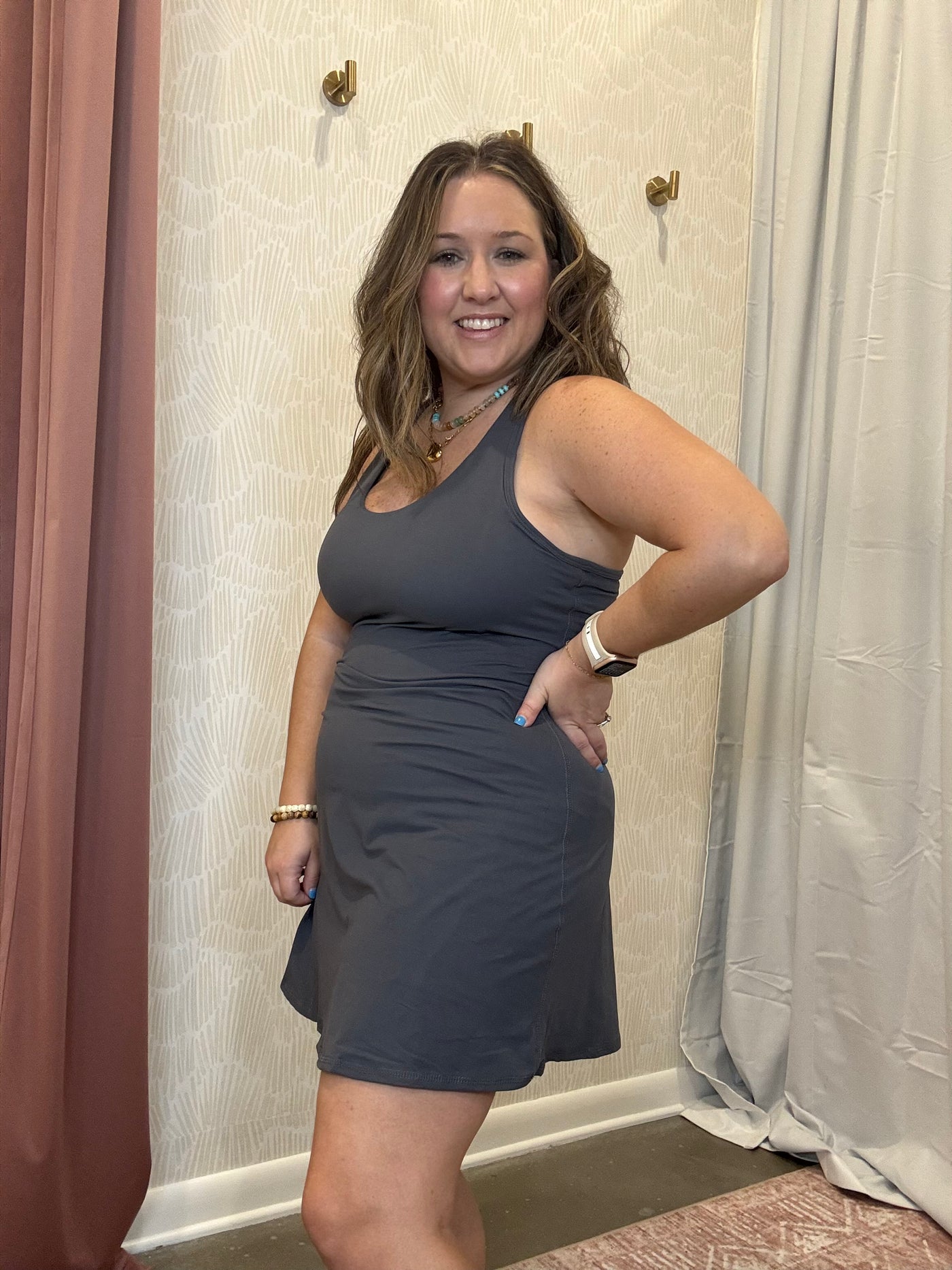 Ashlee Activewear Romper Dress | Grey