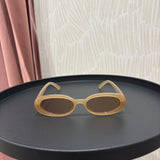 Small Oval Sunglasses | Light Brown
