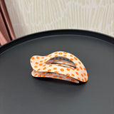 Jumbo Lay Flat Oval Claw Clip | Flower