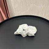 Silky Satin Scrunchie | White
