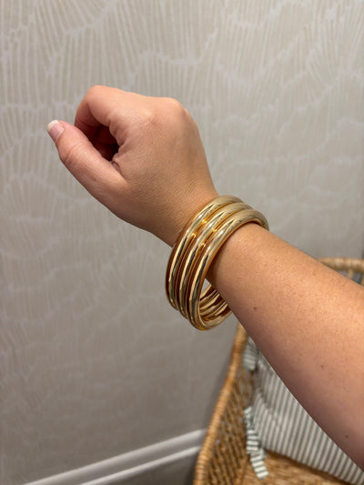 Metallic Triple Bangle Bracelet