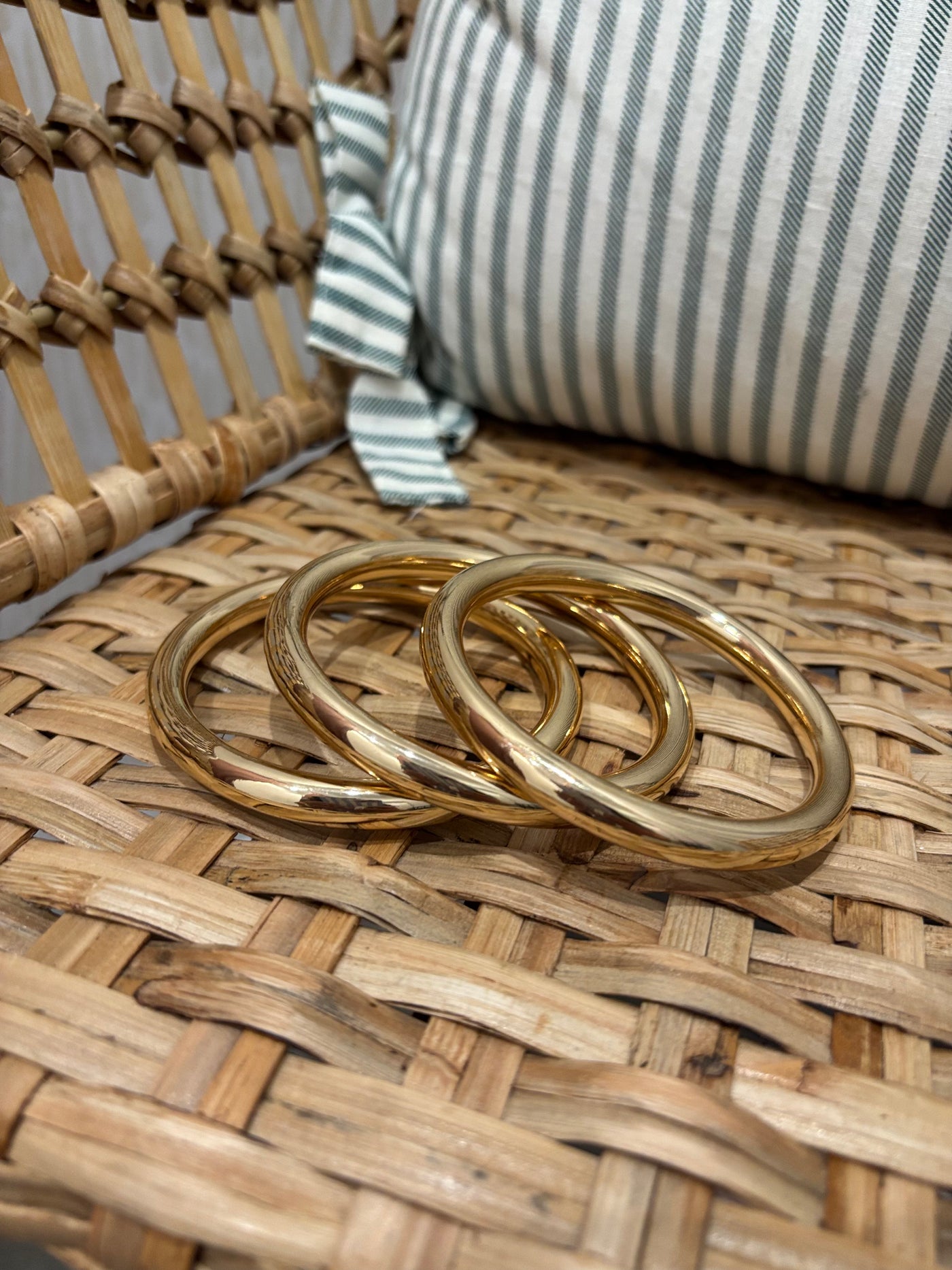 Metallic Triple Bangle Bracelet