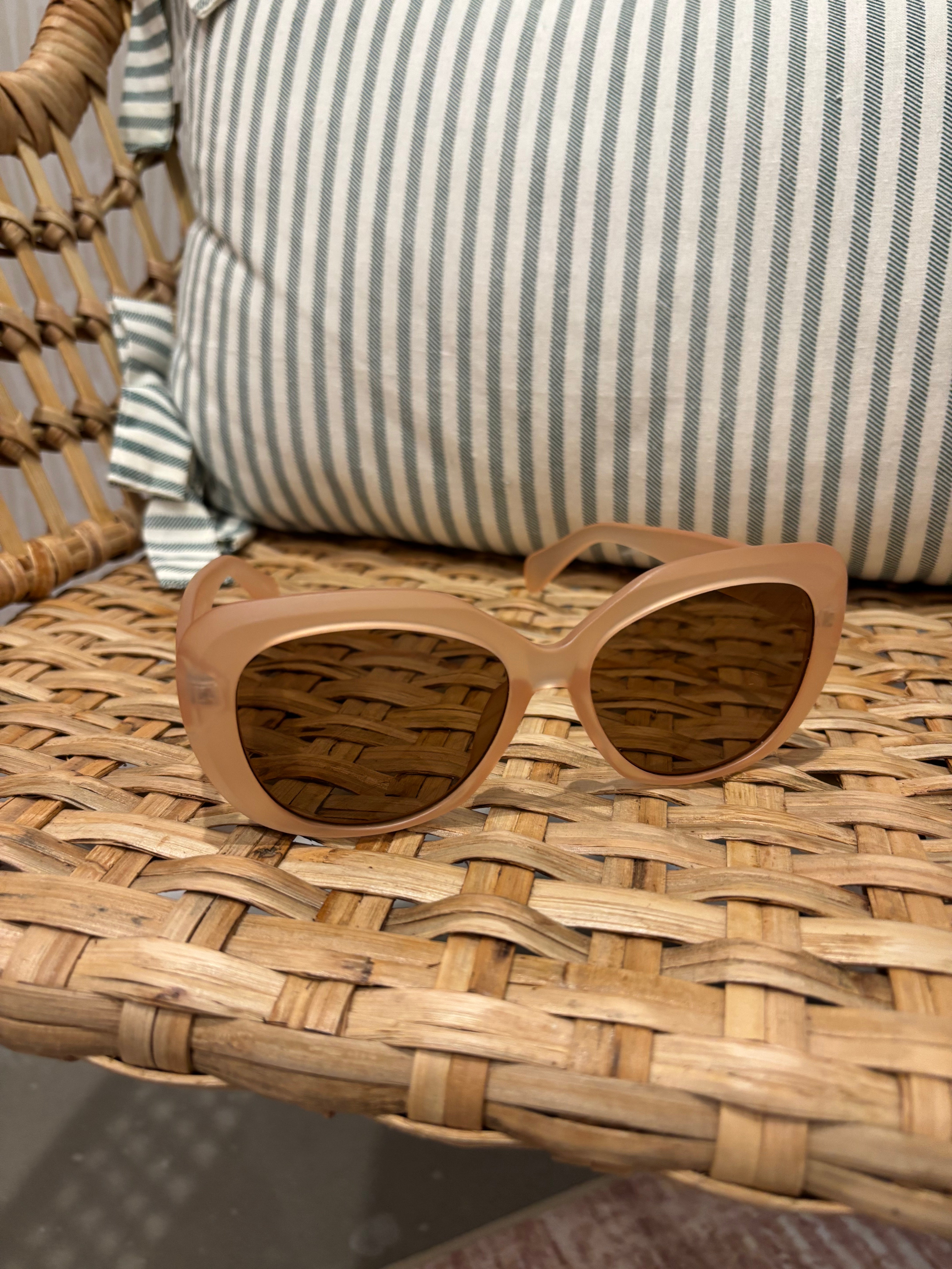 Square Lens Sunglasses | Clear Brown
