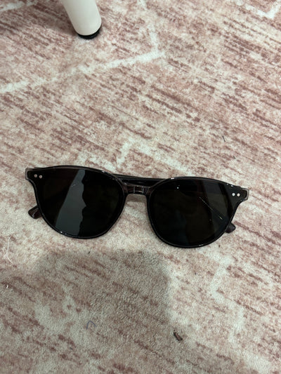 Round Frame Sunglasses | Clear Black