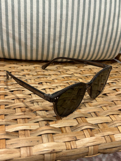 Round Frame Sunglasses | Clear Black