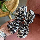 Boho Vintage Hair Claw Clip | Ivory Leopard