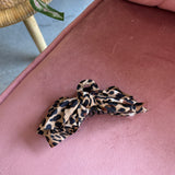 Boho Vintage Hair Claw Clip | Brown Leopard