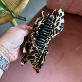 Boho Vintage Hair Claw Clip | Brown Leopard
