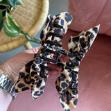 Boho Vintage Hair Claw Clip | Brown Leopard