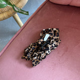 Boho Vintage Hair Claw Clip | Brown Leopard