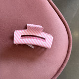 Striped Claw Clip | Pink