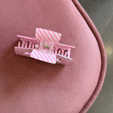 Striped Claw Clip | Pink