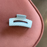 Striped Claw Clip | Blue