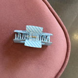 Striped Claw Clip | Blue