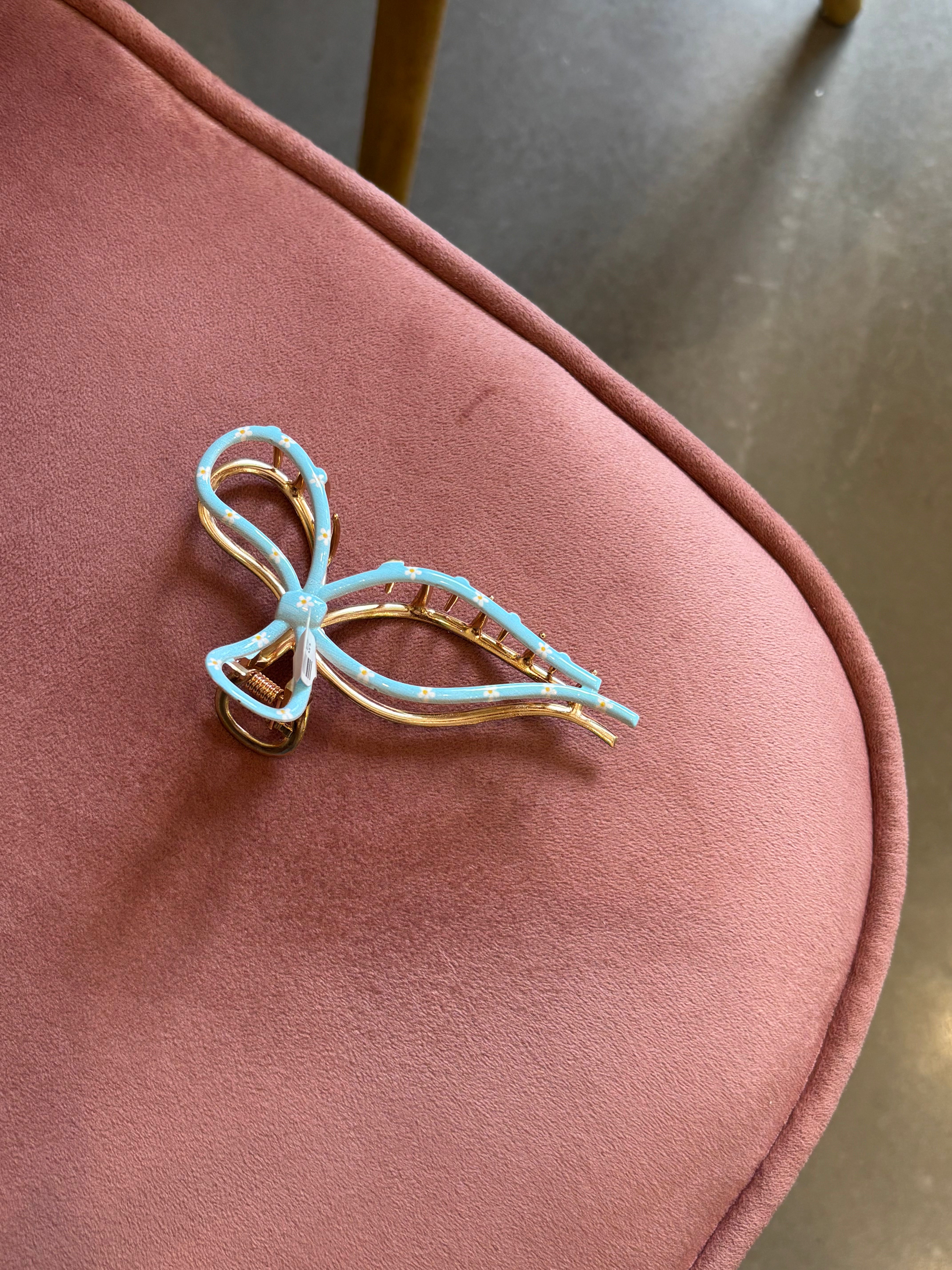 Floral Coquette Claw Clips | Blue
