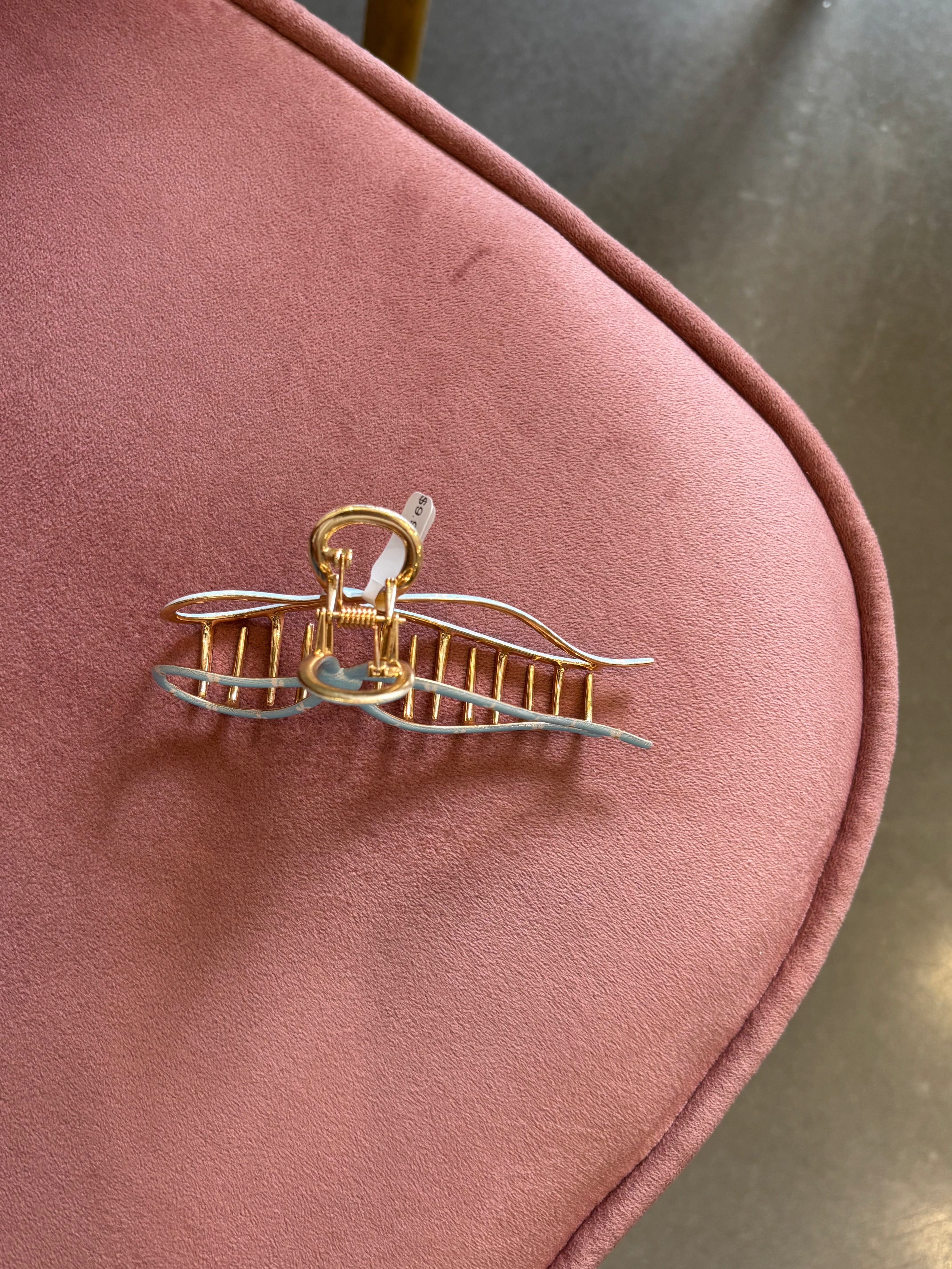 Floral Coquette Claw Clips | Blue