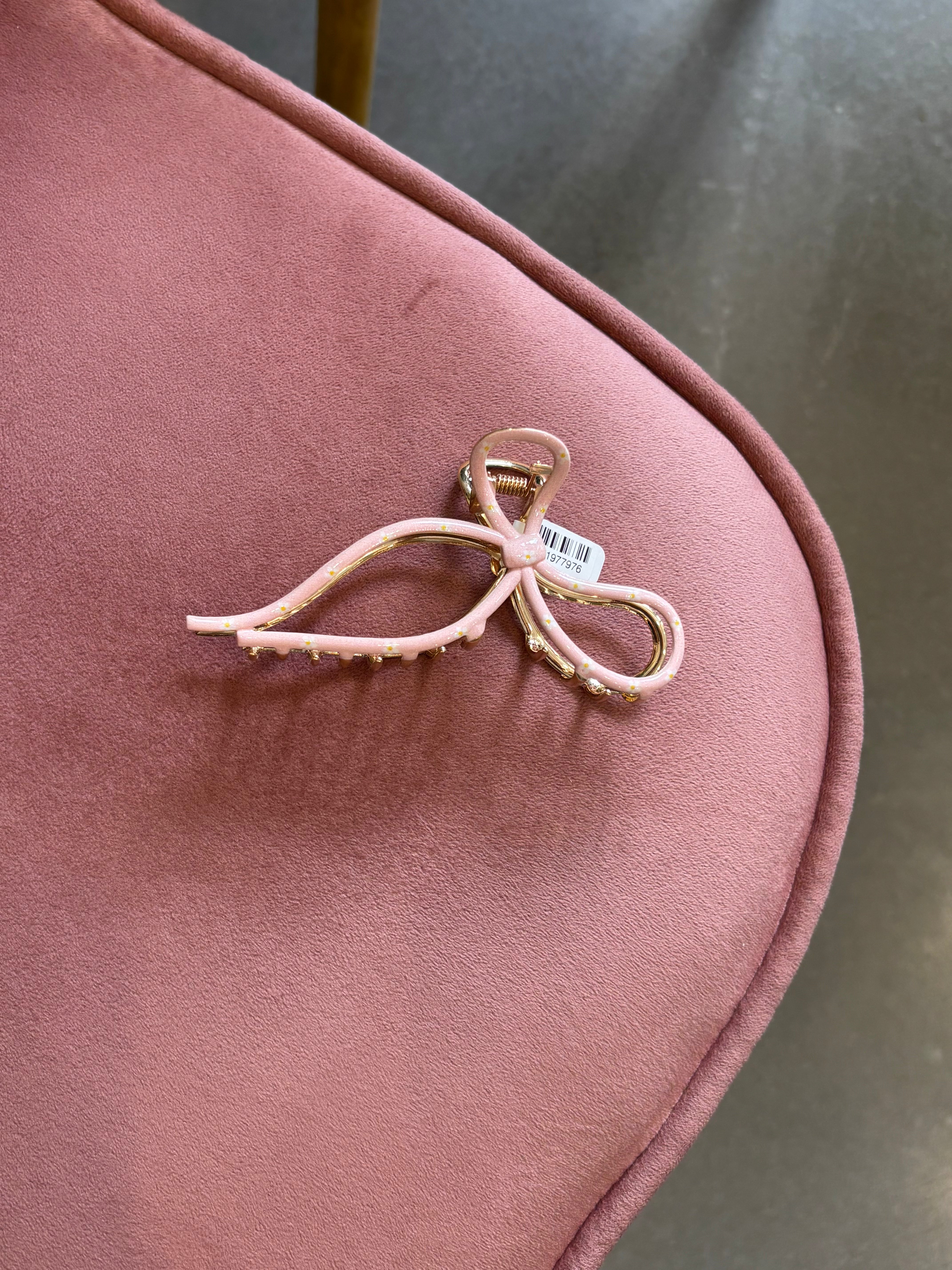 Floral Coquette Claw Clips | Pink Daises