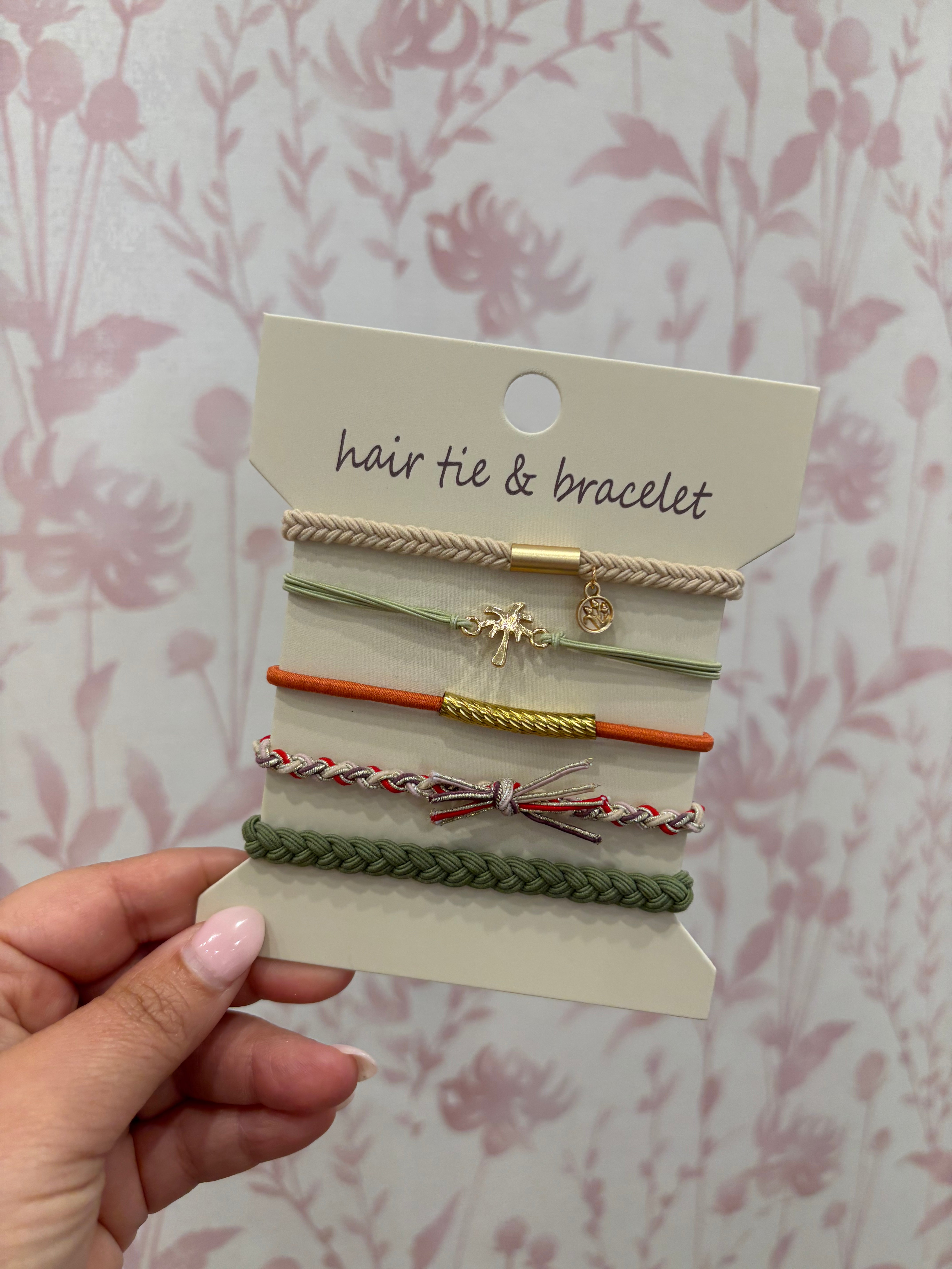 Boho Hair Tie Bracelet | Palm Tree
