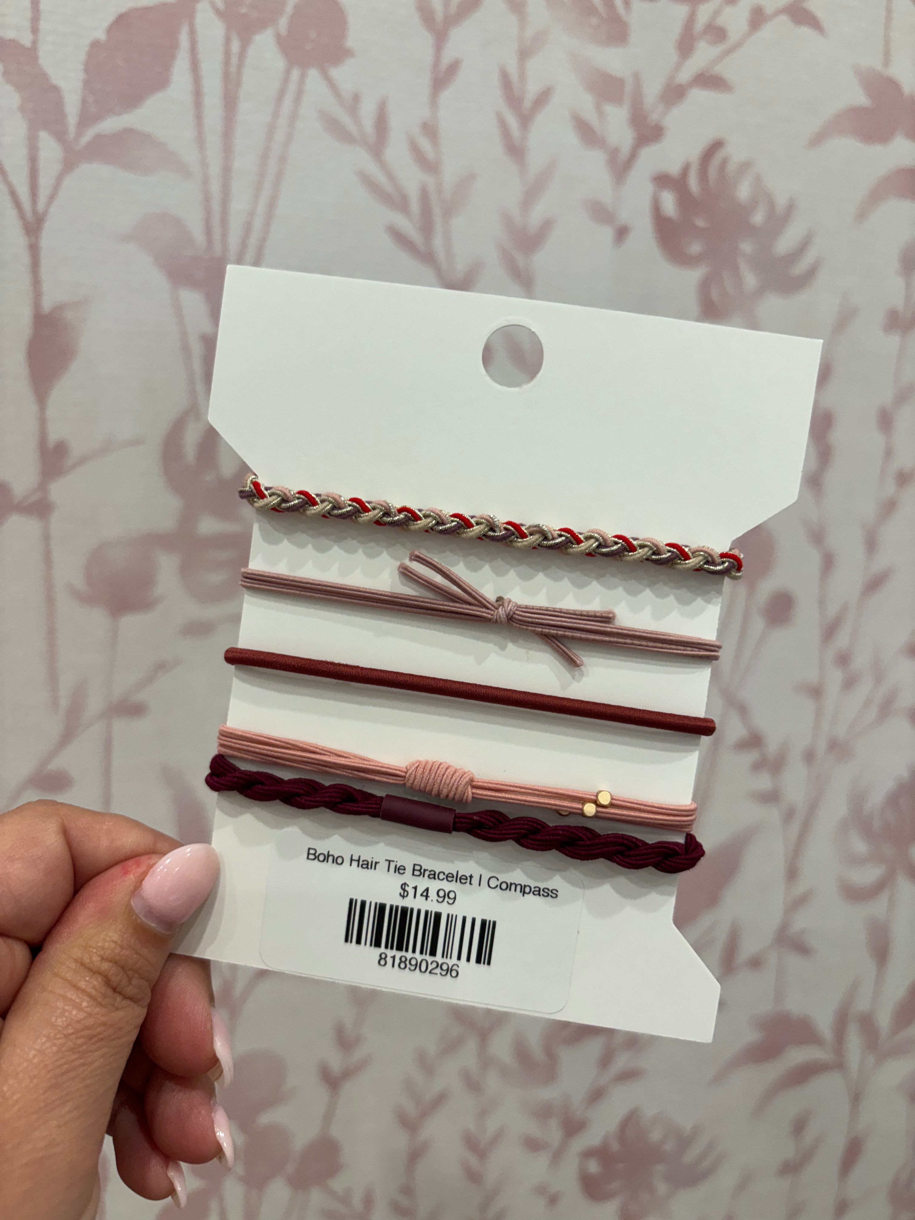 Boho Hair Tie Bracelet | Compass