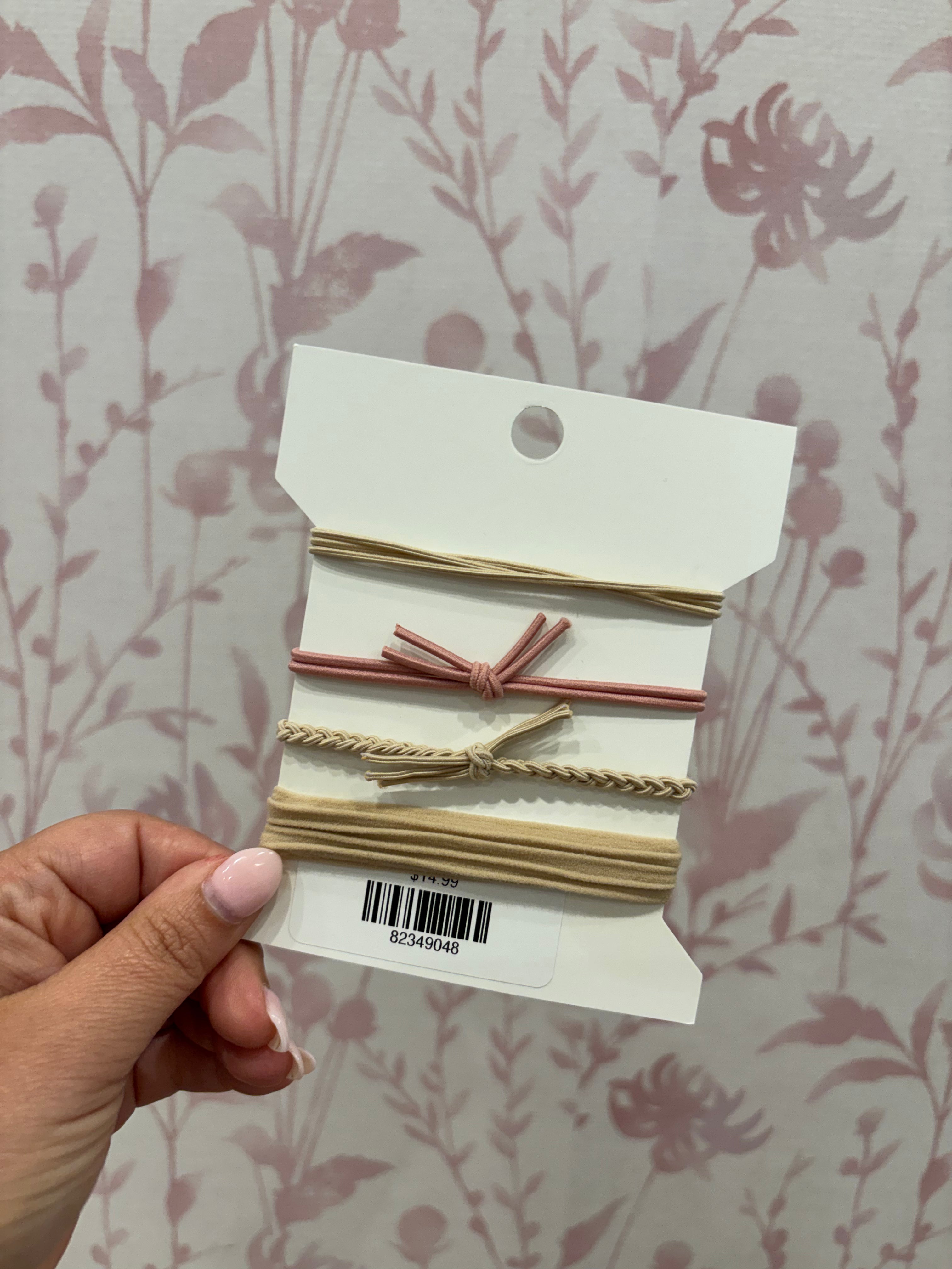 Boho Hair Tie Bracelet | Ivory Bows