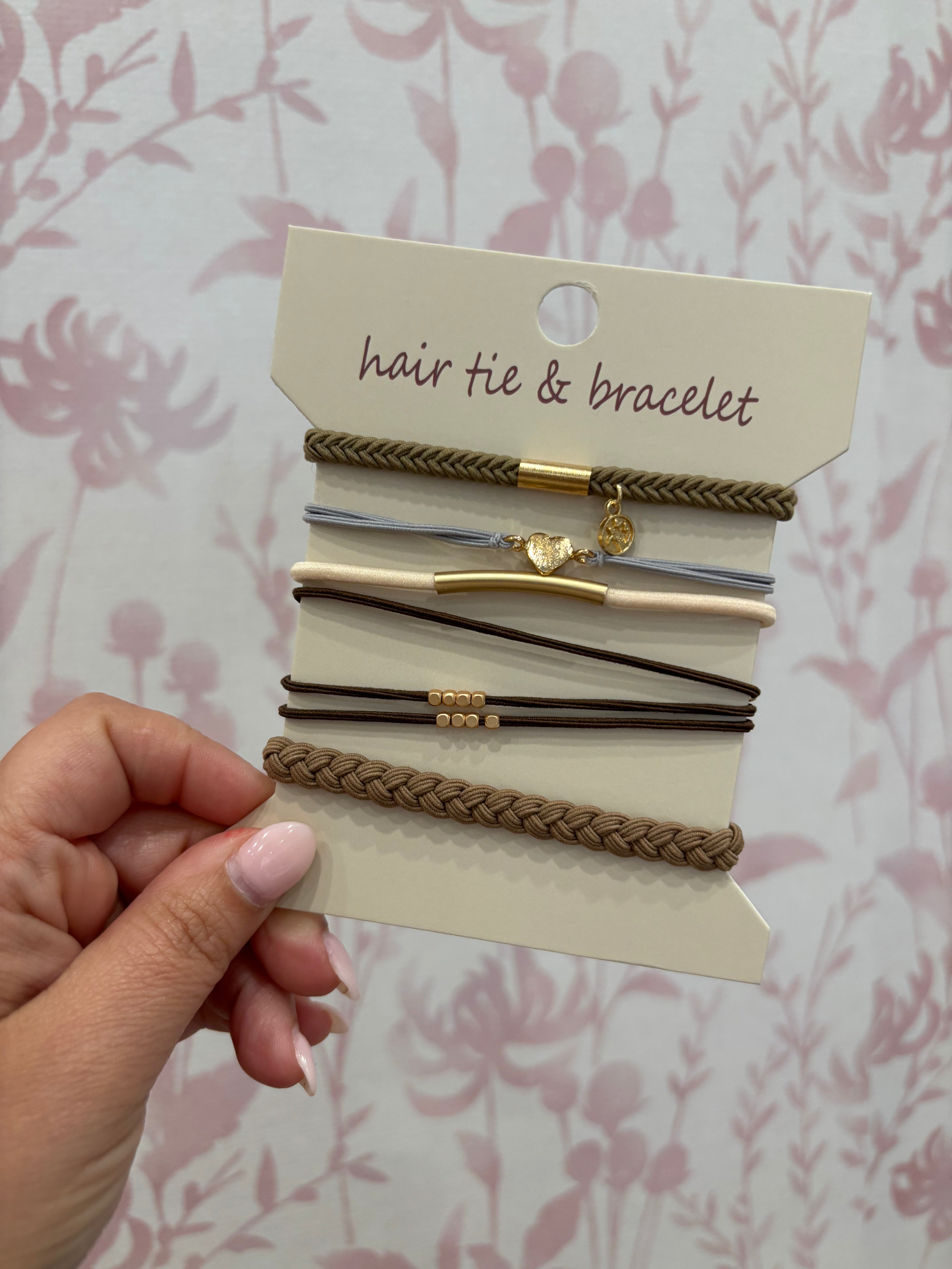 Boho Hair Tie Bracelet | Heart